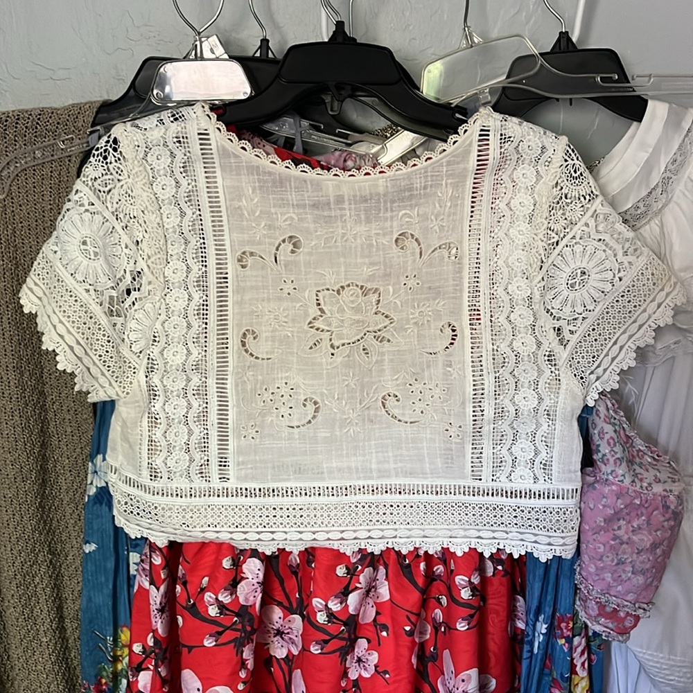 Spell and the Gypsy collective design Abigail lace crop crochet top blouse shirt - Picture 13 of 17